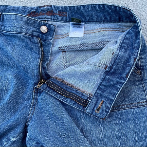 Eddie Bauer Capri Jeans Womens 14‎ Med Wash Blue Vintage 2009 Comfort plus size - Picture 5 of 16